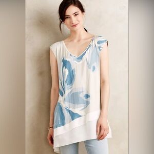 Deletta Tunic Gaelle Tunic Top or Dress cream gray art to wear Medium gardengirl